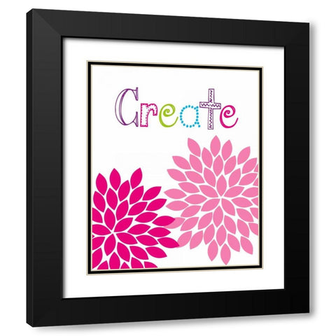 Create Flower Black Modern Wood Framed Art Print with Double Matting by Robinson, Tamara