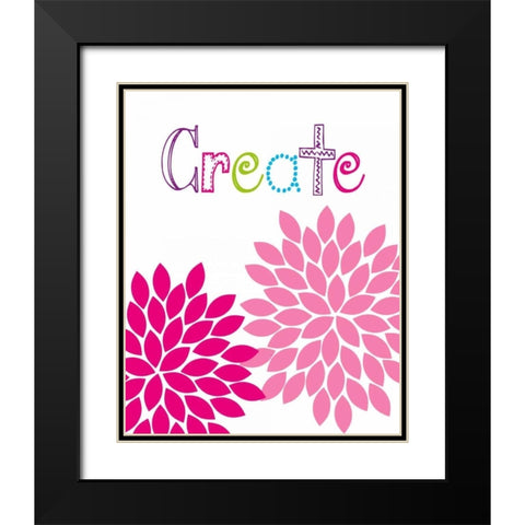 Create Flower Black Modern Wood Framed Art Print with Double Matting by Robinson, Tamara