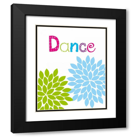 Dance Flower Black Modern Wood Framed Art Print with Double Matting by Robinson, Tamara