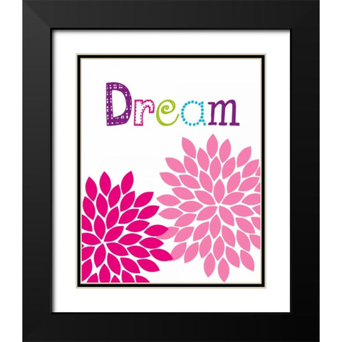 Dream Flower Black Modern Wood Framed Art Print with Double Matting by Robinson, Tamara