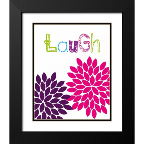 Laugh Flower Black Modern Wood Framed Art Print with Double Matting by Robinson, Tamara