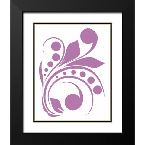 Swirl I  Black Modern Wood Framed Art Print with Double Matting by Robinson, Tamara