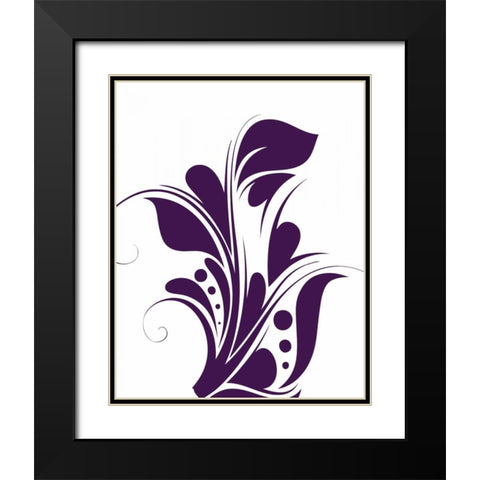 Swirl II Black Modern Wood Framed Art Print with Double Matting by Robinson, Tamara