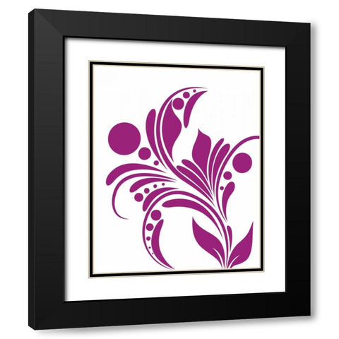 Swirl III Black Modern Wood Framed Art Print with Double Matting by Robinson, Tamara