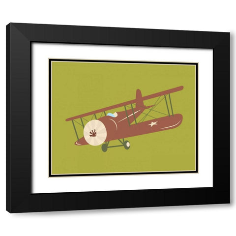Plane VI Black Modern Wood Framed Art Print with Double Matting by Robinson, Tamara