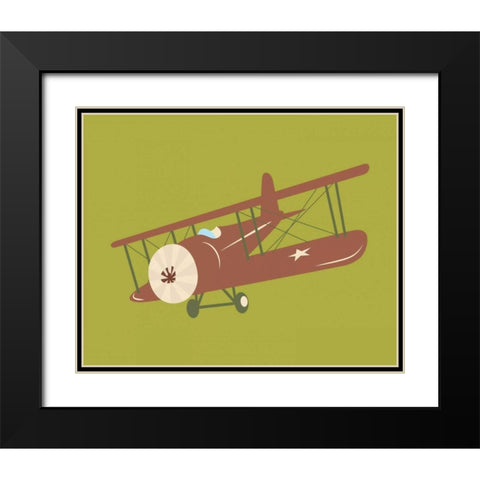 Plane VI Black Modern Wood Framed Art Print with Double Matting by Robinson, Tamara