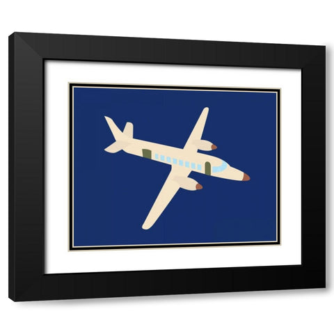 Plane VII Black Modern Wood Framed Art Print with Double Matting by Robinson, Tamara