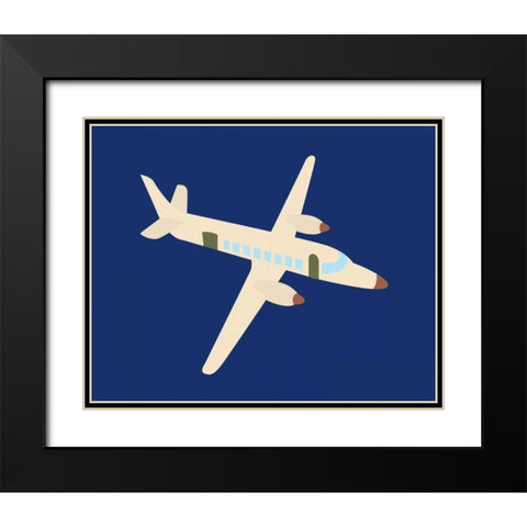 Plane VII Black Modern Wood Framed Art Print with Double Matting by Robinson, Tamara