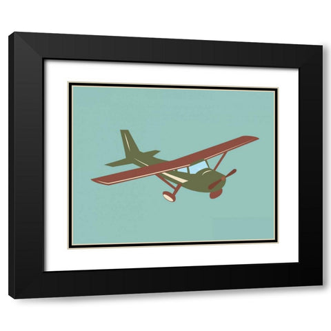 Plane VIII Black Modern Wood Framed Art Print with Double Matting by Robinson, Tamara