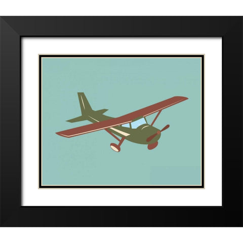 Plane VIII Black Modern Wood Framed Art Print with Double Matting by Robinson, Tamara