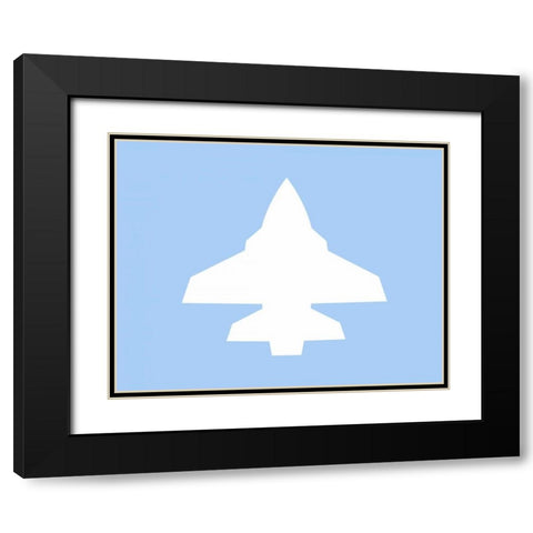 Plane IX Black Modern Wood Framed Art Print with Double Matting by Robinson, Tamara