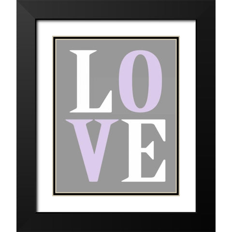 Elephant Love Black Modern Wood Framed Art Print with Double Matting by Robinson, Tamara