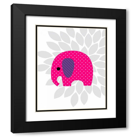 Elephant flower II Black Modern Wood Framed Art Print with Double Matting by Robinson, Tamara