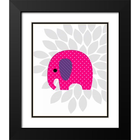 Elephant flower II Black Modern Wood Framed Art Print with Double Matting by Robinson, Tamara
