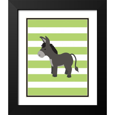 Donkey Stripe Black Modern Wood Framed Art Print with Double Matting by Robinson, Tamara