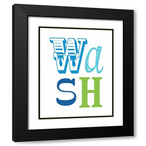 Nautical Wash Black Modern Wood Framed Art Print with Double Matting by Robinson, Tamara