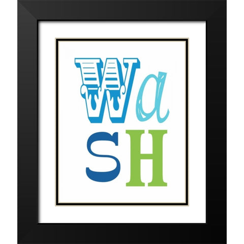 Nautical Wash Black Modern Wood Framed Art Print with Double Matting by Robinson, Tamara