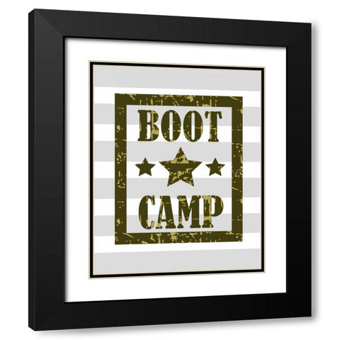 Boot Camp Black Modern Wood Framed Art Print with Double Matting by Robinson, Tamara