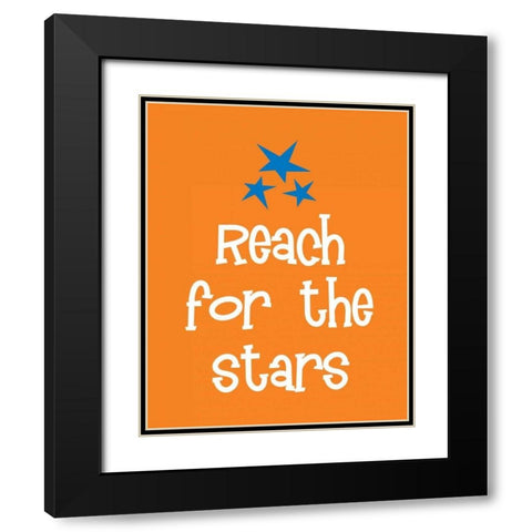 Reach for the Stars Black Modern Wood Framed Art Print with Double Matting by Robinson, Tamara