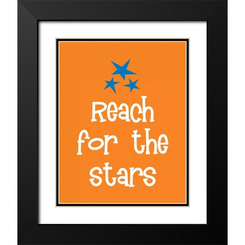 Reach for the Stars Black Modern Wood Framed Art Print with Double Matting by Robinson, Tamara