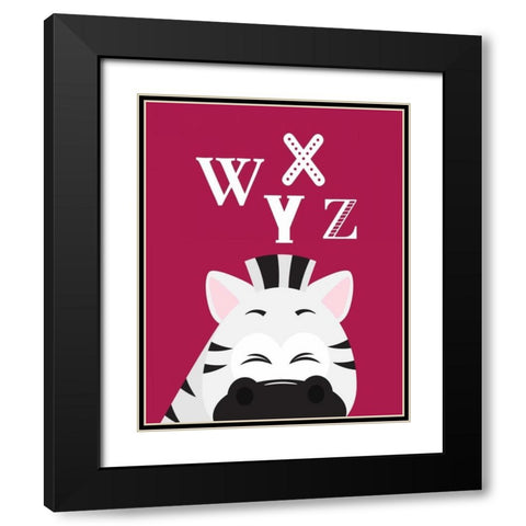 WXYZ Animals Black Modern Wood Framed Art Print with Double Matting by Robinson, Tamara