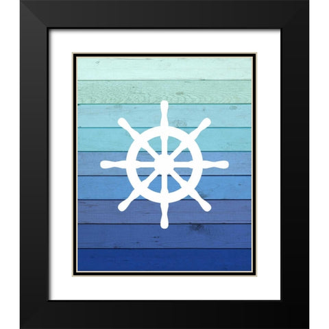 Wheel Ombre Wood Black Modern Wood Framed Art Print with Double Matting by Robinson, Tamara