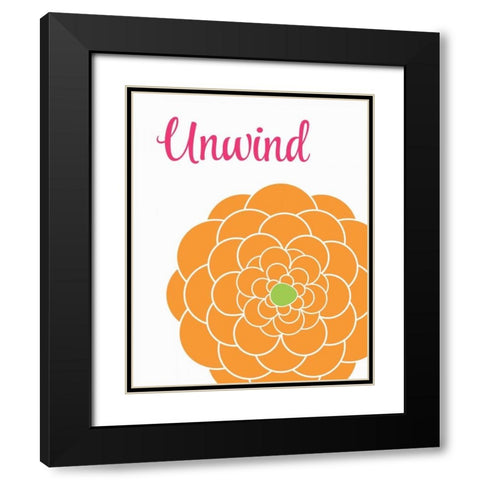Colorful Unwind Black Modern Wood Framed Art Print with Double Matting by Robinson, Tamara
