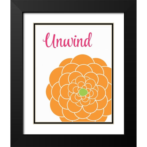 Colorful Unwind Black Modern Wood Framed Art Print with Double Matting by Robinson, Tamara