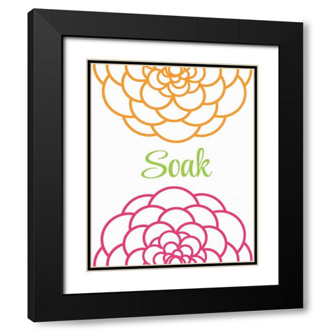 Colorful Soak Black Modern Wood Framed Art Print with Double Matting by Robinson, Tamara