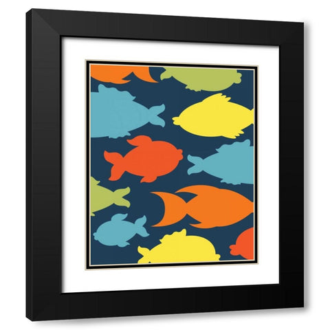 Fish I Black Modern Wood Framed Art Print with Double Matting by Robinson, Tamara