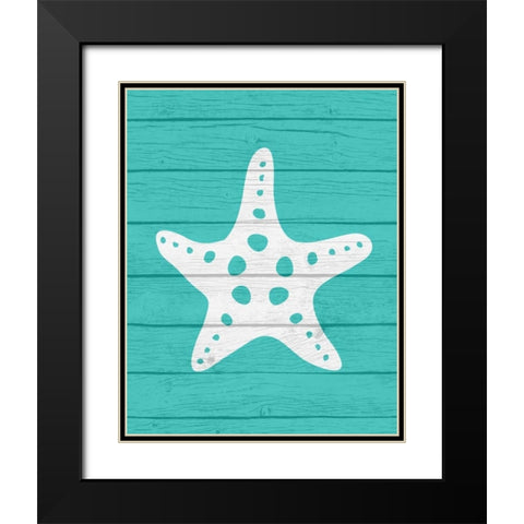 Star Fish Black Modern Wood Framed Art Print with Double Matting by Robinson, Tamara