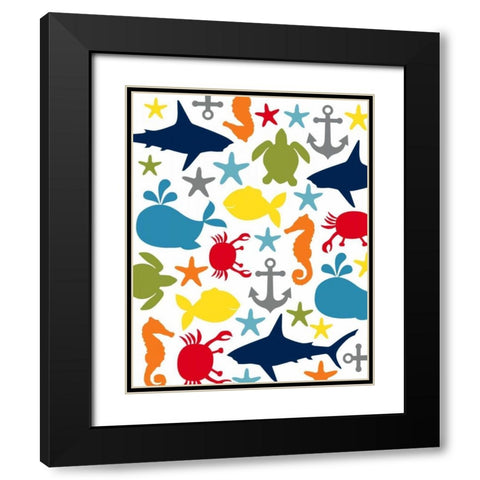 Ocean I Black Modern Wood Framed Art Print with Double Matting by Robinson, Tamara