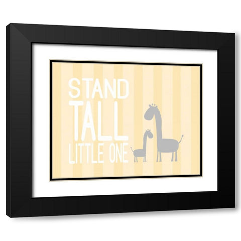 Stand Tall Little One Black Modern Wood Framed Art Print with Double Matting by Robinson, Tamara
