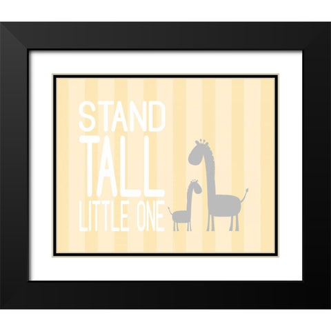 Stand Tall Little One Black Modern Wood Framed Art Print with Double Matting by Robinson, Tamara