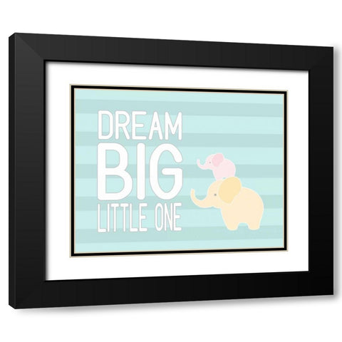 Dream Big Little One II Black Modern Wood Framed Art Print with Double Matting by Robinson, Tamara