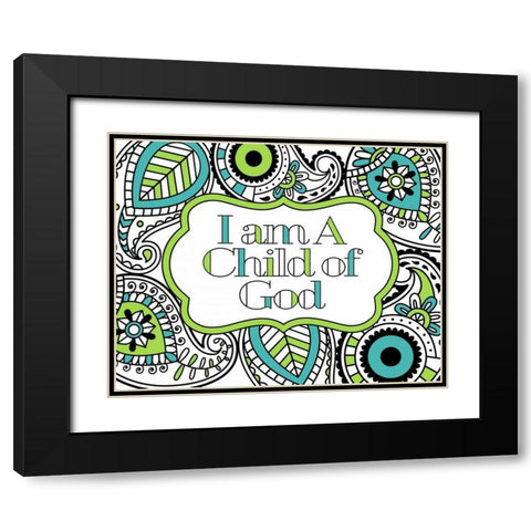 Child of God Black Modern Wood Framed Art Print with Double Matting by Robinson, Tamara