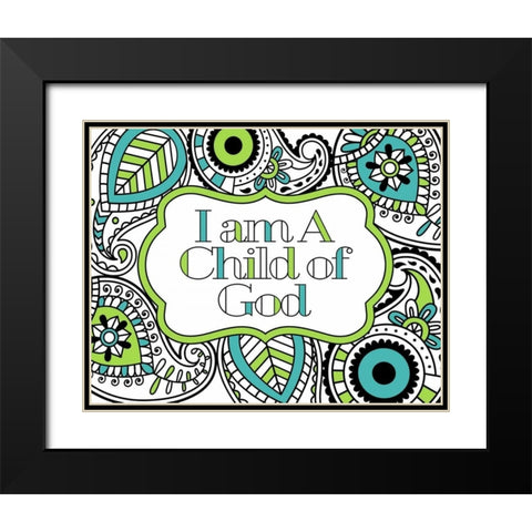 Child of God Black Modern Wood Framed Art Print with Double Matting by Robinson, Tamara