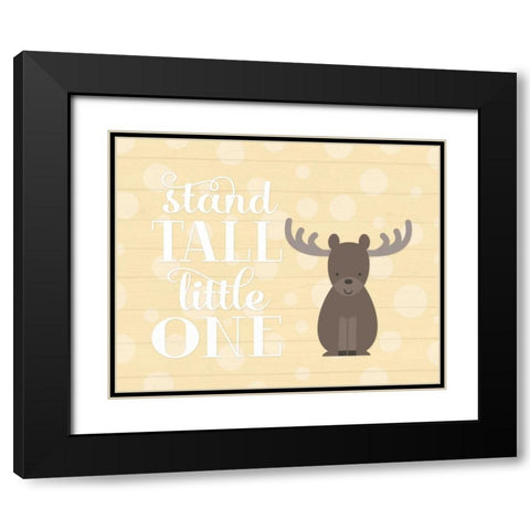 Stand Tall Moose Black Modern Wood Framed Art Print with Double Matting by Robinson, Tamara