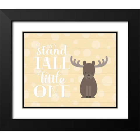 Stand Tall Moose Black Modern Wood Framed Art Print with Double Matting by Robinson, Tamara