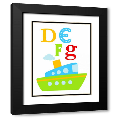 Transportation DEFG Black Modern Wood Framed Art Print with Double Matting by Robinson, Tamara
