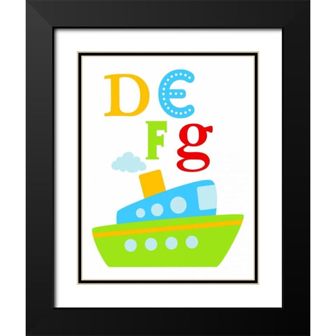 Transportation DEFG Black Modern Wood Framed Art Print with Double Matting by Robinson, Tamara