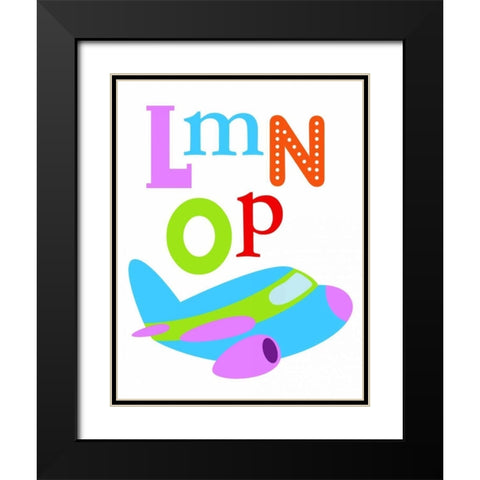 Transportation LMNOP Black Modern Wood Framed Art Print with Double Matting by Robinson, Tamara
