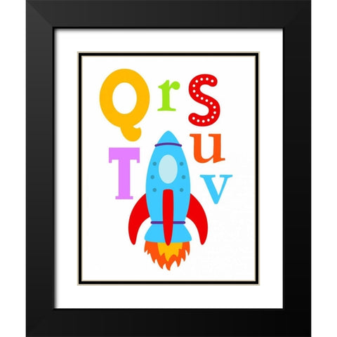 Transportation QRSTUV Black Modern Wood Framed Art Print with Double Matting by Robinson, Tamara
