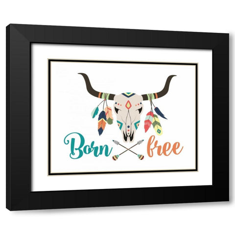 Born Free Black Modern Wood Framed Art Print with Double Matting by Robinson, Tamara