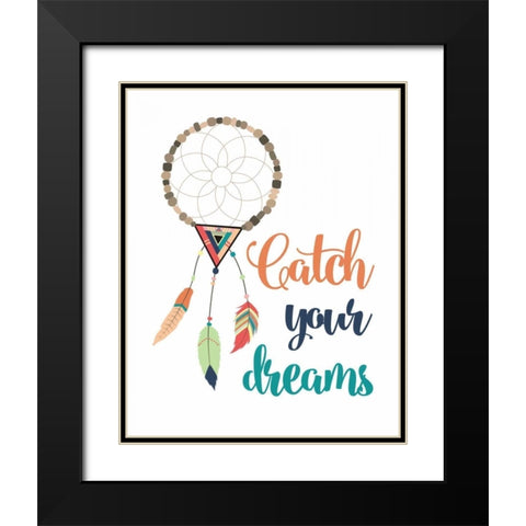 Catch Your Dreams Black Modern Wood Framed Art Print with Double Matting by Robinson, Tamara