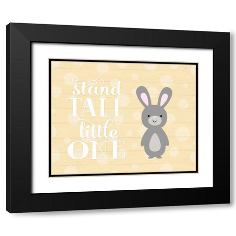 Stand Tall Bunny II Black Modern Wood Framed Art Print with Double Matting by Robinson, Tamara