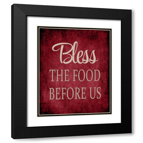 The Food Before Us - Red Black Modern Wood Framed Art Print with Double Matting by Robinson, Tamara