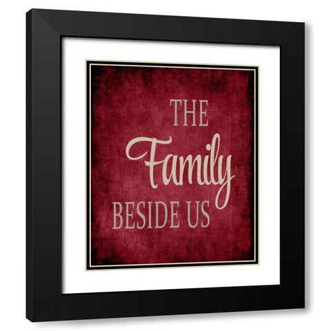 The Family Beside Us - Red Black Modern Wood Framed Art Print with Double Matting by Robinson, Tamara