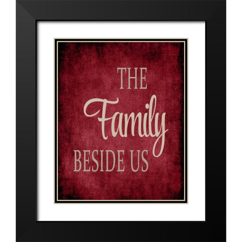 The Family Beside Us - Red Black Modern Wood Framed Art Print with Double Matting by Robinson, Tamara