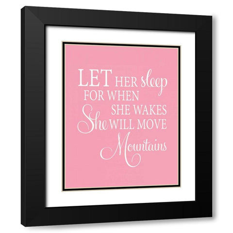 Let Her Sleep Black Modern Wood Framed Art Print with Double Matting by Robinson, Tamara
